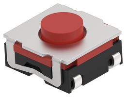 TE CONNECTIVITY - ALCOSWITCH STS34A26RJTTR Tactile Switch, SPST-NO, STS Series, Top Actuated, Surface Mount, Round Button, 260 gf