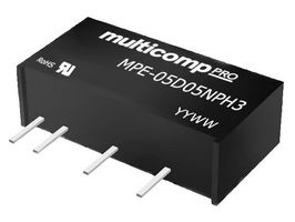 MULTICOMP PRO MPE-05D15NPH3 Isolated Through Hole DC/DC Converter, ITE & Industrial, SIP, 1 W, 2 Output, 15 V