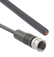 NORCOMP CCA-000-M03R215 Sensor Cable, M12 Receptacle, Free End, 8 Positions, 3 m, 9.84 ft, Vulcon M12 Series