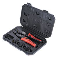 KLEIN TOOLS 3000CRKIT Ratcheting Crimper Set, Ratcheting Crimper Tool, 4x Interchangeable Dies, Carrying Case