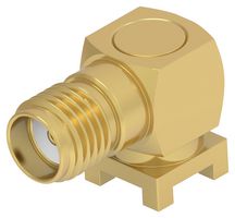 TE CONNECTIVITY 2508856-1 RF / Coaxial Connector, SMA Coaxial, Right Angle Jack, Surface Mount Horizontal, 50 ohm