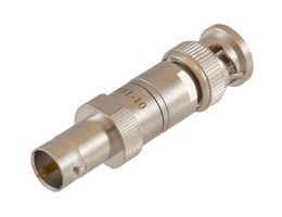 FAIRVIEW MICROWAVE FMAT7751-10 RF Fixed Attenuator, BNC Plug to BNC Jack, 10 dB, DC to 1GHz, 1 W, 75 ohm, Brass