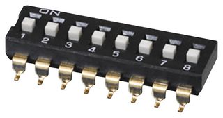 SAME SKY DS04-254-2-04BK-SMT DIP / SIP Switch, 4 Circuits, Flat Slide, Surface Mount, SPST, 24 V, 25 mA
