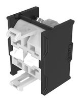 EAO 704.900.3-1 Contact Block, DPST-NO, Screw, 2 Pole, 10 A, 500 V, EAO 04 Series Selector Switches