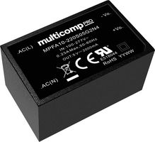 MULTICOMP PRO MPFA10-220S05G2N4 AC/DC PCB Mount Power Supply (PSU), ITE, Industrial & Household, 1 Output, 10 W, 5 V, 2 A