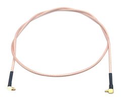 MUELLER ELECTRIC BU-4150069024 RF / Coaxial Cable Assembly, 24 ", 609.6 mm, RG316, MMCX Right Angle Plug, MMCX Right Angle Plug