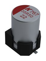 KEMET A767KN226M1KLAE045 Polymer Aluminium Electrolytic Capacitor, 22 µF, 92 V, Radial Can - SMD, 0.045 ohm