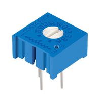 BOURNS 3386W-1-101LF Trimmer, Single Turn, Cermet, Side Adjust, 100 ohm, Through Hole, 1 Turns