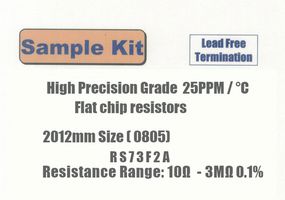 KOA RS73F2AT-KIT1 Resistor Kit, 100-Pieces, 132 Values, 100 ohm to 3Mohm 0805 Size Precision Thick Film Resistors