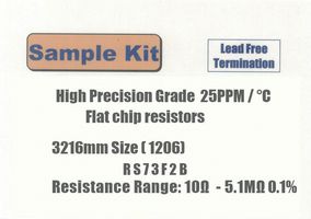 KOA RS73F2BT-KIT1 Resistor Kit, 100-Pieces, 138 Values, 10 ohm to 5.1Mohm 1206 Size Precision Thick Film Resistors
