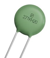 YAGEO 561KH20-AT TVS Varistor, 350 V, 460 V, 20D Series, 925 V, Disc 20mm, Metal Oxide Varistor (MOV)