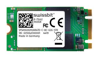SWISSBIT SFSA120GM2AK1TB-I-EB-11E-STD SSD, Internal, M.2 2242, SATA 6 Gb/s (SATA III), 120 GB, 3D TLC NAND