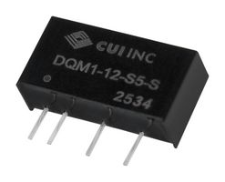 CUI DQM1-3-S3-S Isolated Through Hole DC/DC Converter, ITE & Industrial, SIP, 1:1, 1 W, 1 Output, 3.3 V