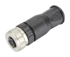 HARTING 21033192501 Sensor Connector, M12, Female, 5 Positions, Screw Socket, Straight Cable Mount