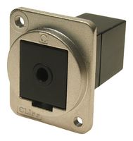 MULTICOMP PRO MP-CP30264M3 Audio Adapter, Nickel Plated Metal Frame, M3 Holes, 3.5mm Audio Jack, 3.5mm Audio Jack