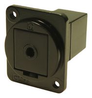MULTICOMP PRO MP-CP30264M3B Audio Adapter, Black Metal Frame, M3 Holes, 3.5mm Audio Jack, 3.5mm Audio Jack