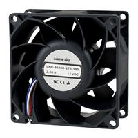SAME SKY CFM-8032B-140-418 DC Axial Fan, 12 V, Square, 80 mm, 25 mm, Ball Bearing, 47.39 CFM