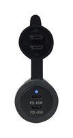 MULTICOMP PRO MP016666 USB Charger Receptacle, 12/24VDC, 2 Ports, USB Type C