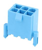MOLEX 172447-0604 Pin Header, Blue, Wire-to-Board, 4.2 mm, 2 Rows, 4 Contacts, Through Hole Straight