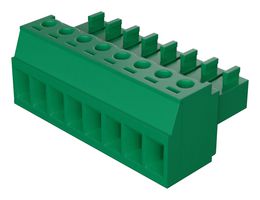 MOLEX 39500-5008 Pluggable Terminal Block, Green, 3.5 mm, 8 Ways, 30 AWG, 16 AWG, 1.5 mm², Screw