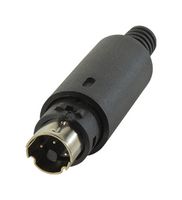 SAME SKY MD-30 DIN Audio / Video Connector, 3 Contacts, Plug, Cable Mount, Solder, Silver Plated Contacts