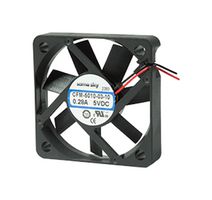 SAME SKY CFM-5010-13-22 DC Axial Fan, 12 V, Square, 50 mm, 10 mm, Ball, 16.07 CFM