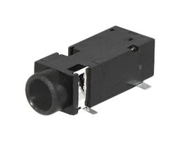 SAME SKY MJ-3523-SMT-TR Phone Audio Connector, 3.5mm, Mono, 2 Contacts, Jack, 3.5 mm, Surface Mount, Silver Plated Contacts