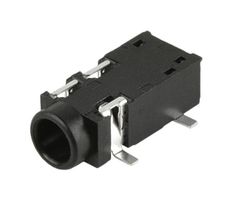 SAME SKY SJ2-35863B1-SMT-TR Phone Audio Connector, 3.5mm, 3 Contacts, Jack, 3.5 mm, Surface Mount, Gold Plated Contacts