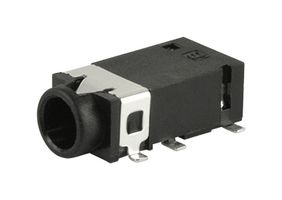 SAME SKY SJ2-35894B-SMT-TR Phone Audio Connector, 3.5mm, 4 Contacts, Jack, 3.5 mm, Surface Mount, Silver Plated Contacts