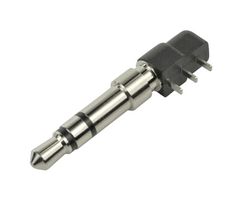 SAME SKY SP-3533-02 Phone Audio Connector, Stereo, 3 Contacts, Plug, 3.5 mm, Through Hole Mount, Nickel Plated Contacts