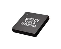 FTDI FT232RNQ-TRAY Interface Bridges, USB to Serial UART, 3.3 V, 5.25 V, QFN-EP, 32 Pins, -40 °C