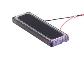 SAME SKY CMS-40134-24L200 Speaker, Rectangular, 98 dB, 550 Hz, 4 Ohm, 2 W, 440Hz to 20kHz, Wire Leaded, 40mm x 13mm x 4mm