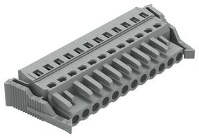 WAGO 231-112/037-000 Pluggable Terminal Block, Female, 5 mm, 12 Ways, 28 AWG, 12 AWG, 2.5 mm², Clamp