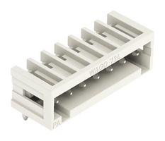 WAGO 734-167 Terminal Block, PA66, Light Grey, 1Row, Header, 3.5 mm, 7 Ways, 10 A, 320 V
