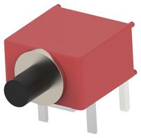 ALCOSWITCH - TE CONNECTIVITY DMPS4P1B1PPRS05 Pushbutton Switch, DMP Series, SPST-NC-DB, Off-(On), Plunger, Black