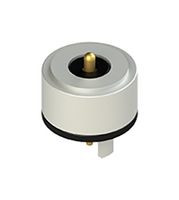 EDAC MPM-V00-802-2P14-E00 Magnetic Connector, POGO Circular, 2 Contacts, Plug, Vertical, 3 A, Black
