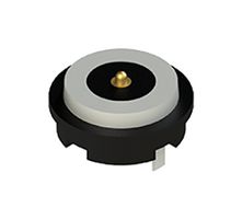 EDAC MPM-V00-1F2-2P15-E00 Magnetic Connector, POGO Circular, 2 Contacts, Plug, Vertical, 3 A, Black