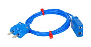 LABFACILITY EXT-K-C1-10.0-MP-MS-JIS Sensor Cable, 7/0.2mm Core, K Type Thermocouple Plug, K Type Thermocouple Receptacle, 2 Positions