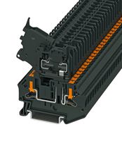 PHOENIX CONTACT 1088742 DIN Rail Mount Terminal Block, Black, 2 Ways, 24 AWG, 10 AWG, 6 mm², Push In, 6.3 A