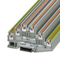 PHOENIX CONTACT 3213768 DIN Rail Mount Terminal Block, Grey, 6 Ways, 26 AWG, 16 AWG, 1.5 mm², Push In, 15 A
