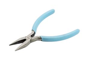 WELLER XCELITE LN225N Pliers, 127mm Overall Length, Short Chain Nose, Serrated Jaw, 1.6mm x 2mm Tip, Blue Handle