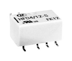 HONGFA HFD4/5-LS1R Signal Relay, 5 VDC, DPDT, 1 A, HFD4 Series, Surface Mount, Latching Single Coil