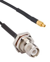 AMPHENOL RF 095-900-581M100 RF / Coaxial Cable Assembly, IP67, 3GHZ Frequency, 3.3 ft, 1 m, RG174, MMCX Plug, TNC Bulkhead Jack