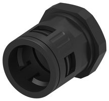 TE CONNECTIVITY 1-2500400-4 Conduit Connector, 25mm Size, PG21, Straight, Nylon 6 (Polyamide 6), Black, 46.7 mm, IP66