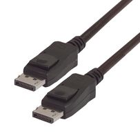 L-COM DPCAMM-3 Audio / Video Cable Assembly, DisplayPort Plug, DisplayPort Plug, 9.8 ft, 3 m, Black
