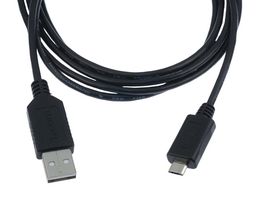 L-COM CSMUAMICB-2M USB Cable, Type A Plug to Micro Type B Plug, 2 m, 6.5 ft, USB 2.0, Black