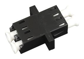 L-COM FOA-801 Fiber Optic Adapter, Singlemode, LC Duplex, LC Duplex, Plastic Body, Straight Adapter