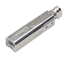 L-COM USBCN2.0-B USB Connector, USB Type B, USB 2.0, Plug, 4 Ways, Cable Mount, Vertical