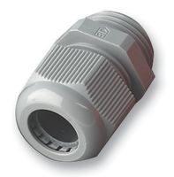 TE CONNECTIVITY - AMP 12MM GREY. Cable Gland, Metric, With Locknut, M12, 3 mm, 6.5 mm, Nylon 6 (Polyamide 6), Grey, IP68