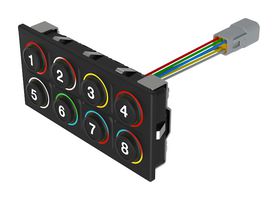 EAO K09-00.000033 Keypad, Symbol - 1 to 8 Numbers, Rugged, J1939, 09 Series, 2 x 4